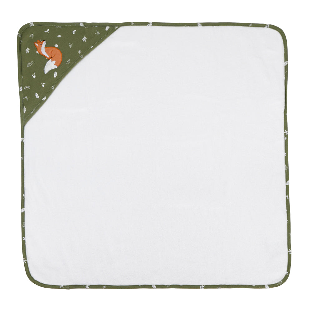 Living Textiles Organic Cotton Hooded Towel Fox & Friends