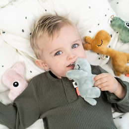 Done By Deer Tiny Sensory Rattle Elphee Blue