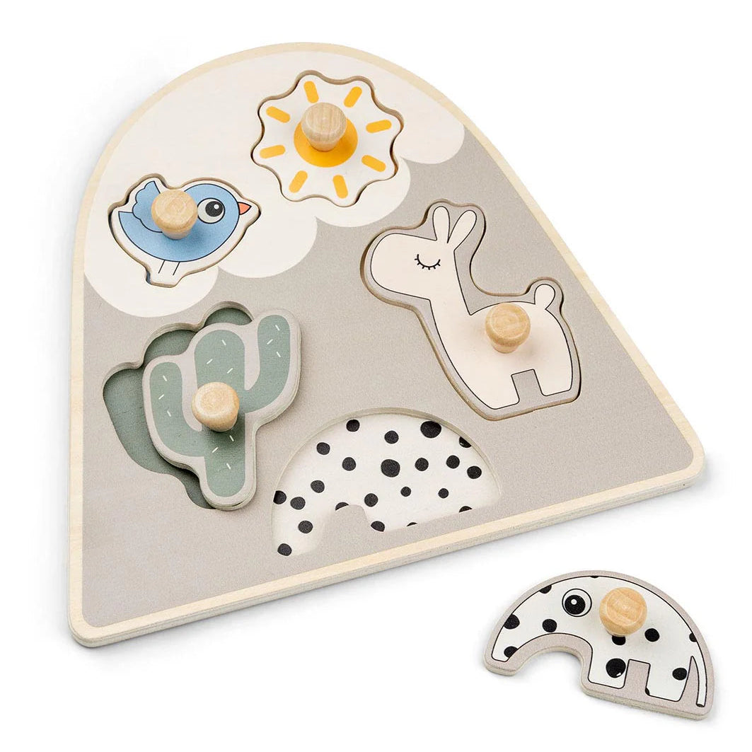 Done By Deer Peg Puzzle 5 Piece Lalee Sand