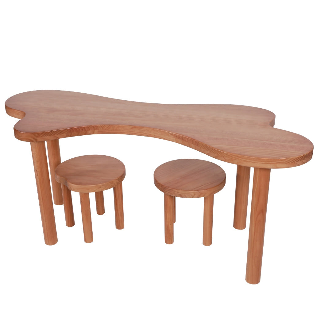 Gusto + Darcy Kalo Kids Activity Table & Stool Maple Wash Bundle