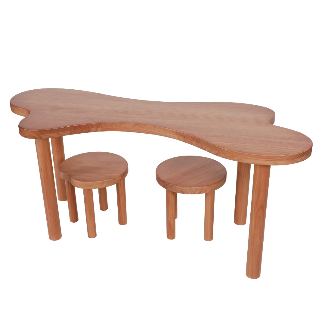 Gusto + Darcy Kalo Kids Activity Table & Stool Maple Wash Bundle