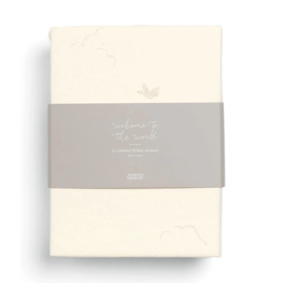 Mamas & Papas Cotton Cotbed Fitted Sheets 2pk