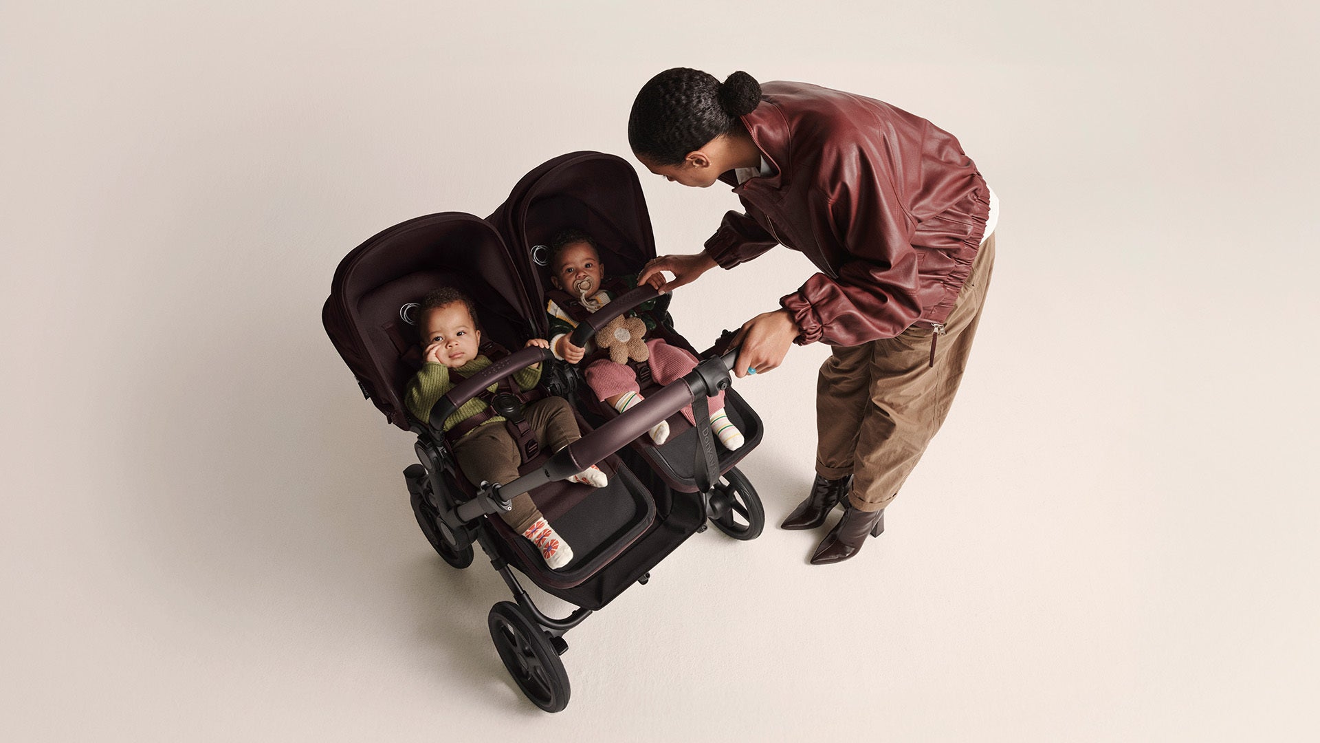 Bugaboo Donkey 6 Double Pram TRAVEL SYSTEM (includes Bugaboo Turtle car seat with base & adaptors)