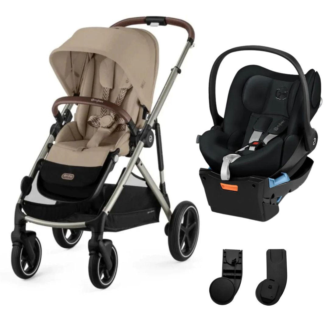 Cybex Gazelle S Pram V26 + Cloud Q Capsule with Base Stardust Black + – Baby Kingdom