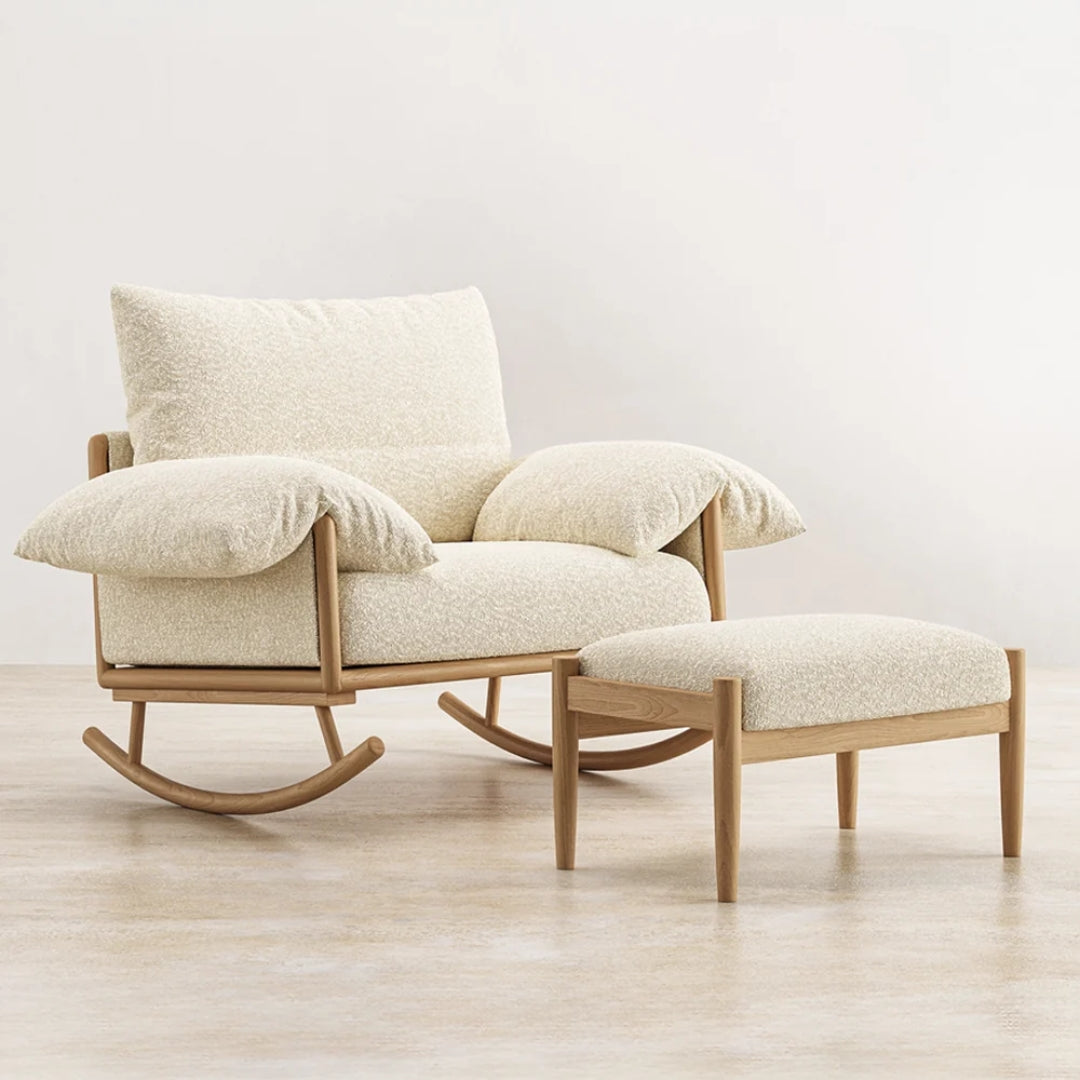 Nuage Interiors Jolie Rocker & Ottoman Cream