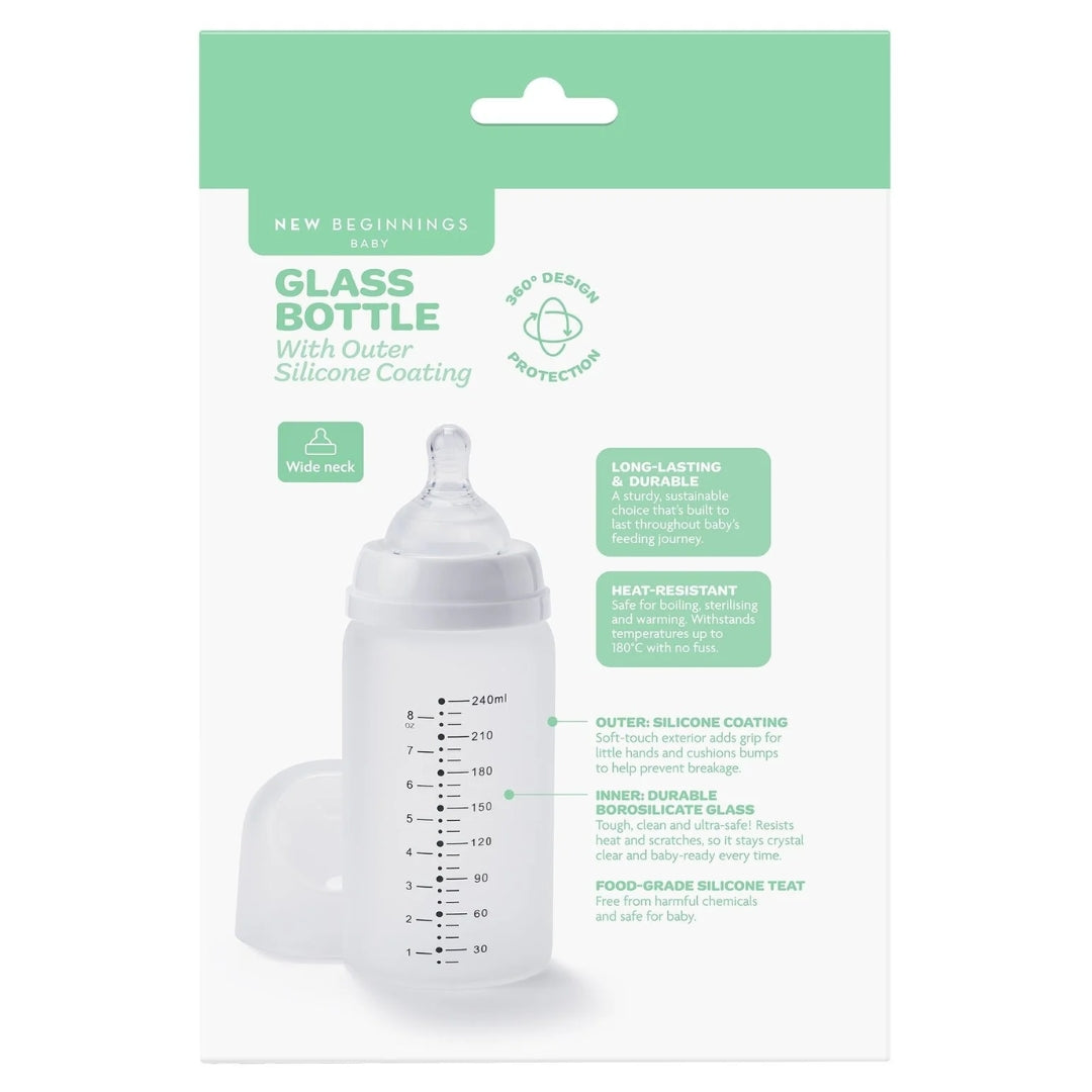 New Beginnings Classic Glass Bottle 240ml Twin Pack