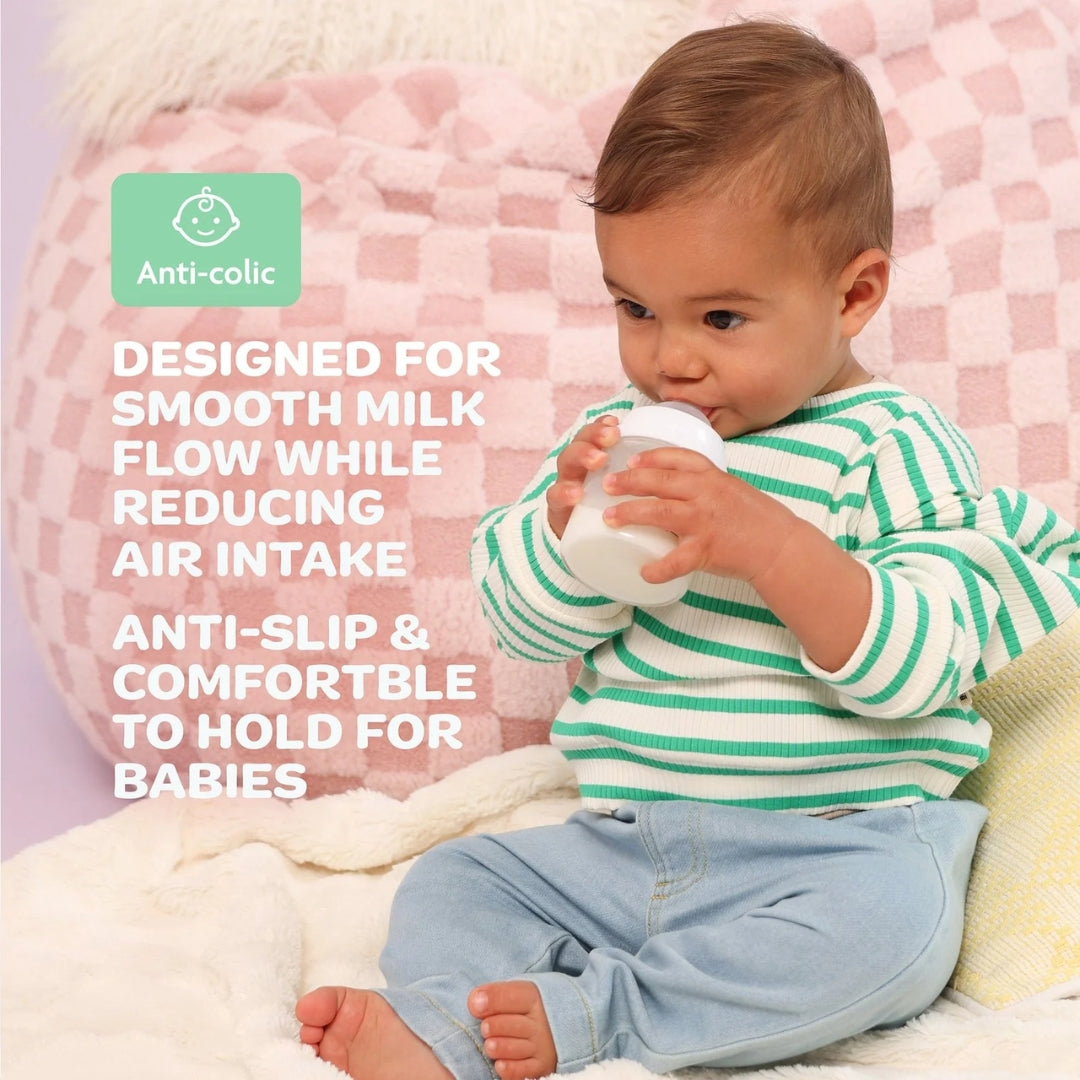 New Beginnings Glass Bottle 240ml Silicone Outer Twin Pack