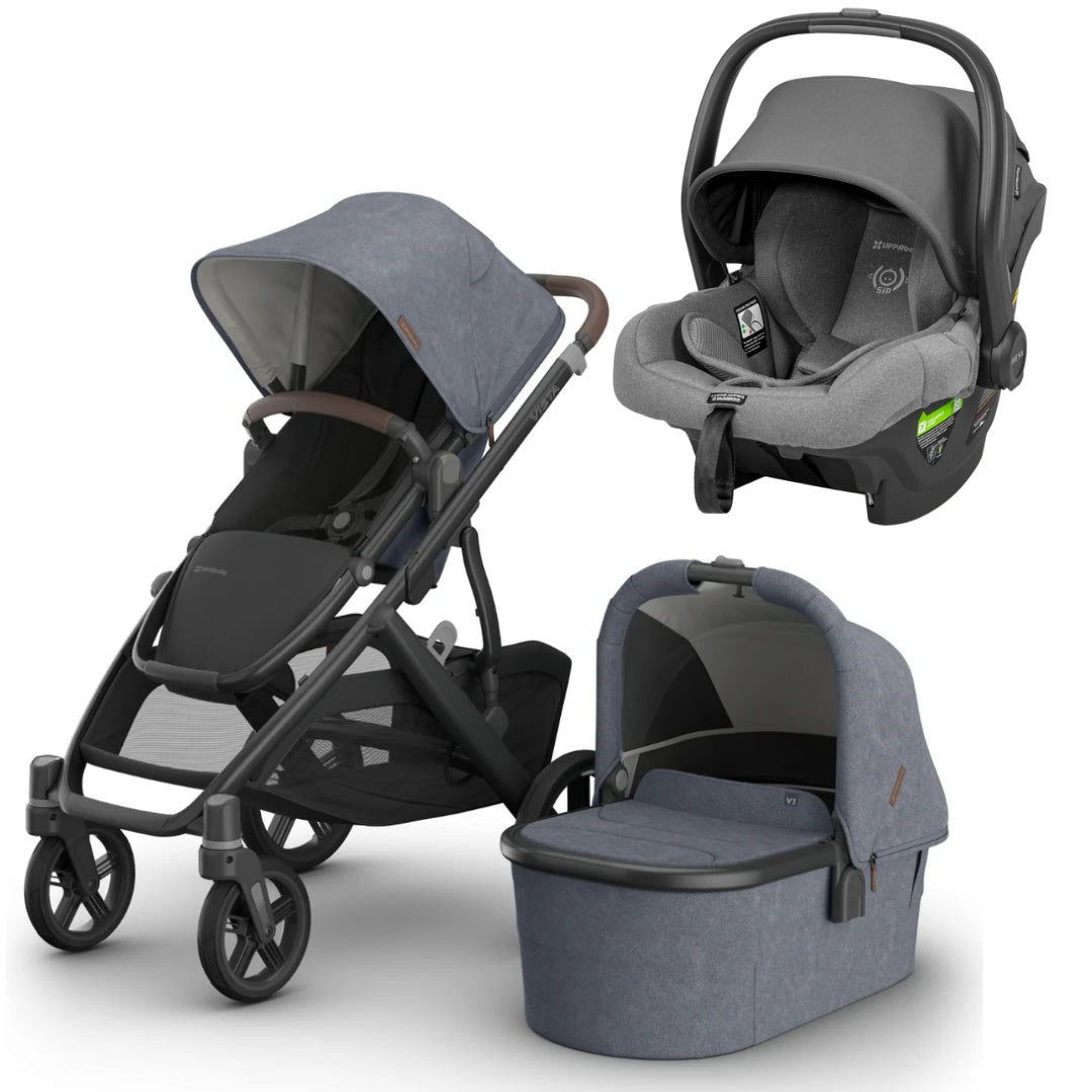 uppababy grey stroller UPPAbaby Vista V3 Pram + Mesa Capsule Bundle – Baby Kingdom