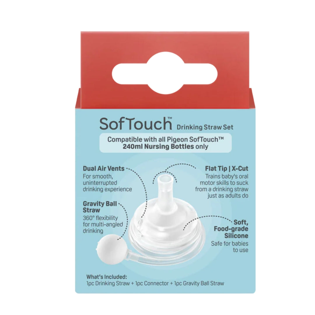 Pigeon Softouch Training Straw Set 6m+