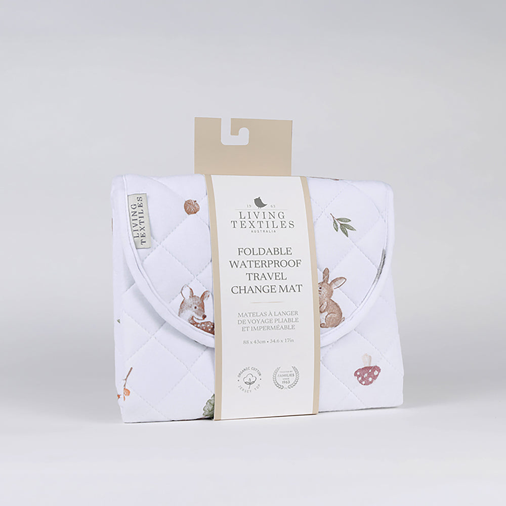 Living Textiles Foldable Waterproof Travel Change Mat Fox & Friends