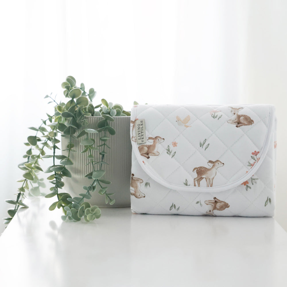 Living Textiles Foldable Waterproof Travel Change Mat Fawn Fables