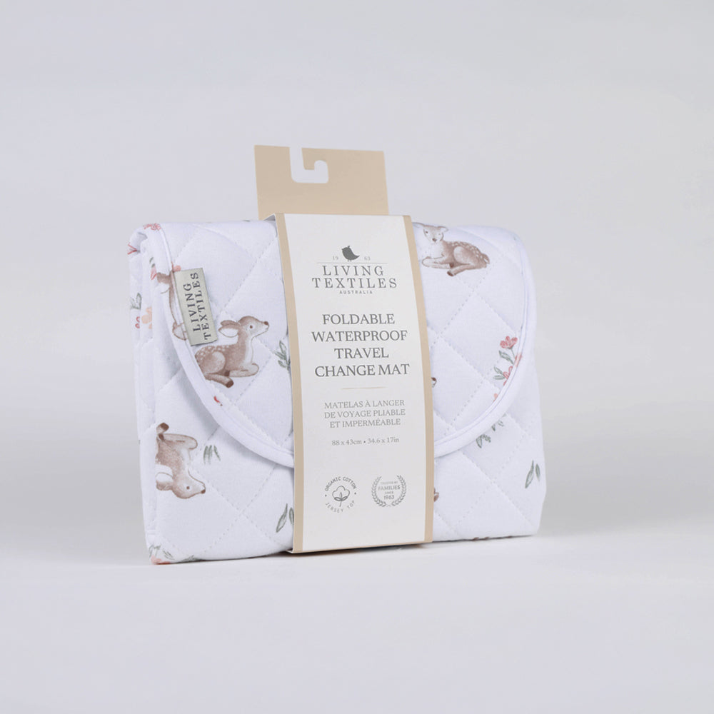 Living Textiles Foldable Waterproof Travel Change Mat Fawn Fables