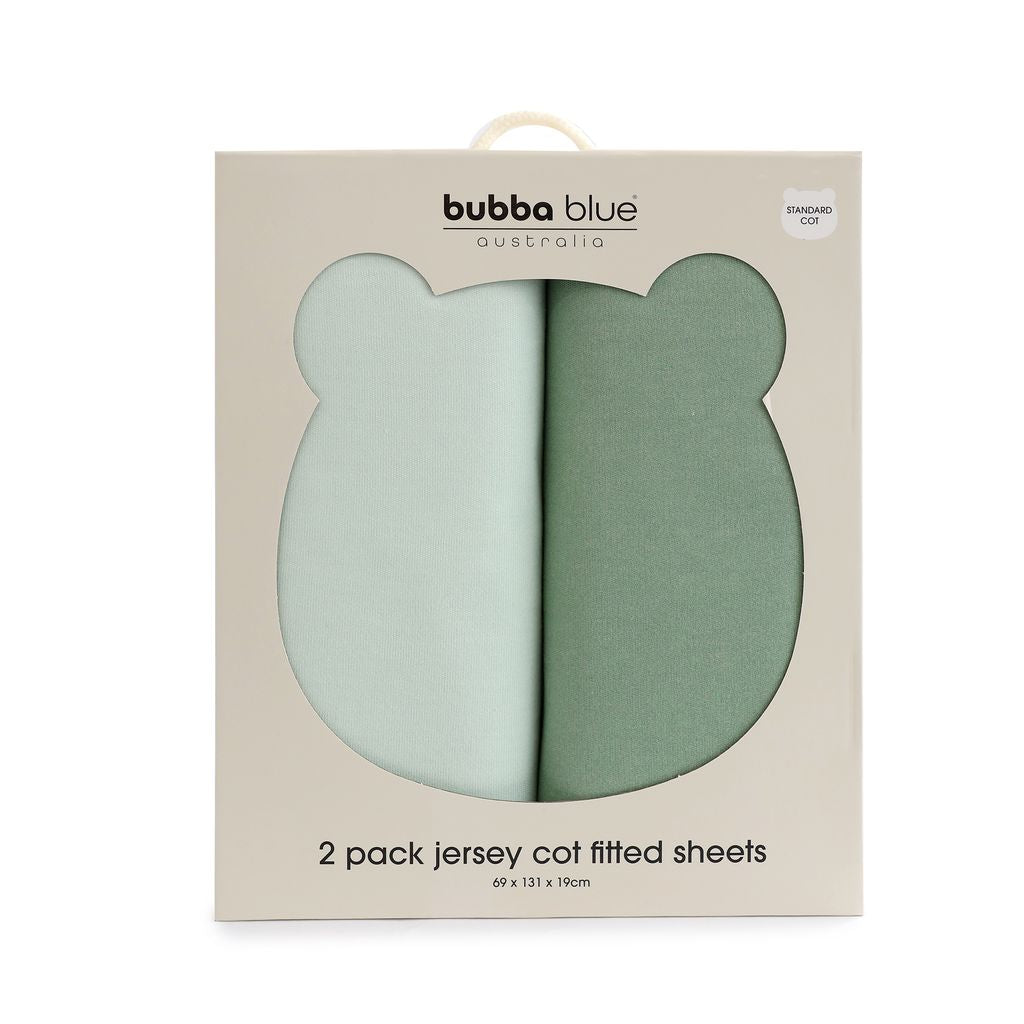 Bubba Blue Sundae Jersey Cot Fitted Sheets 2pk
