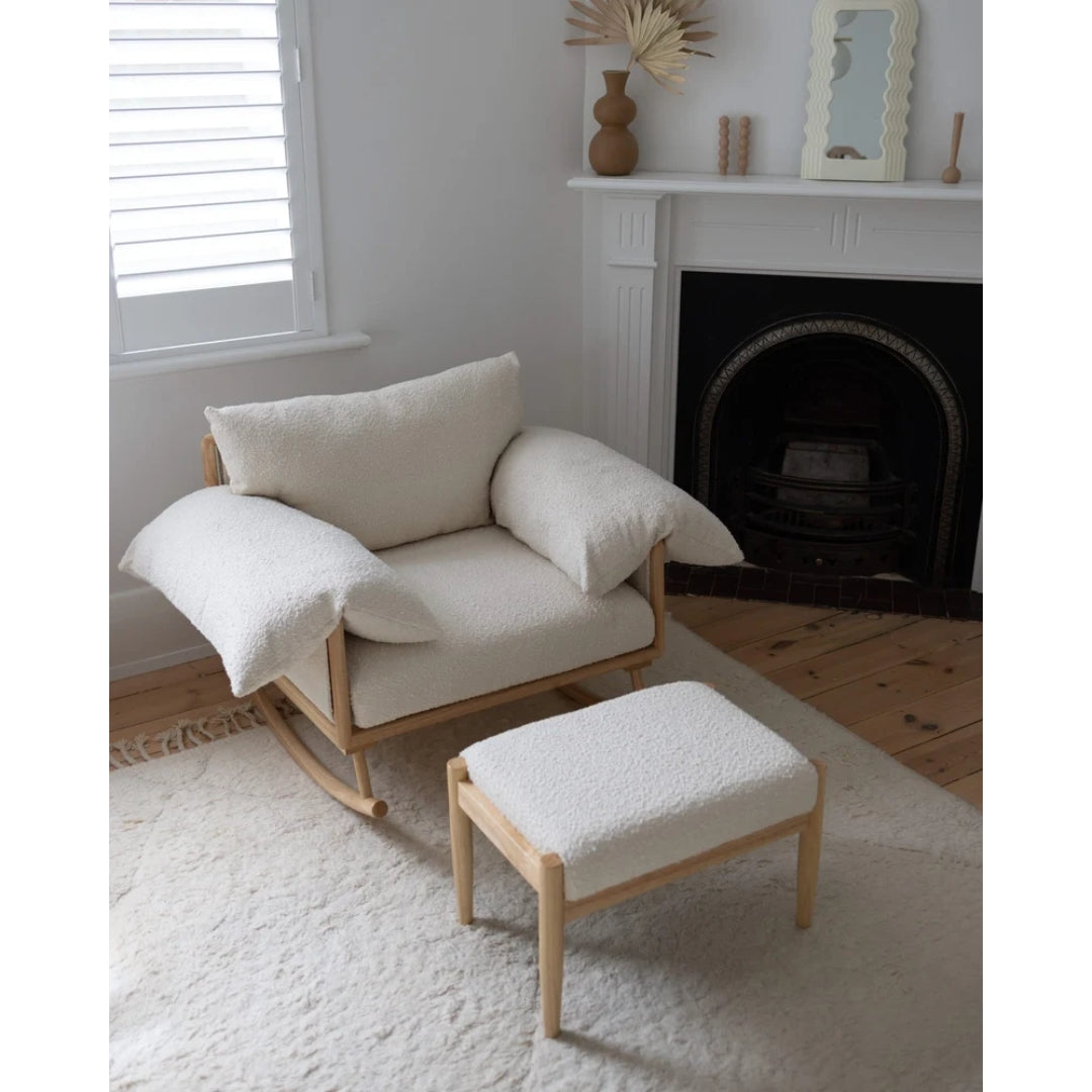 Nuage Interiors Jolie Rocker & Ottoman Cream