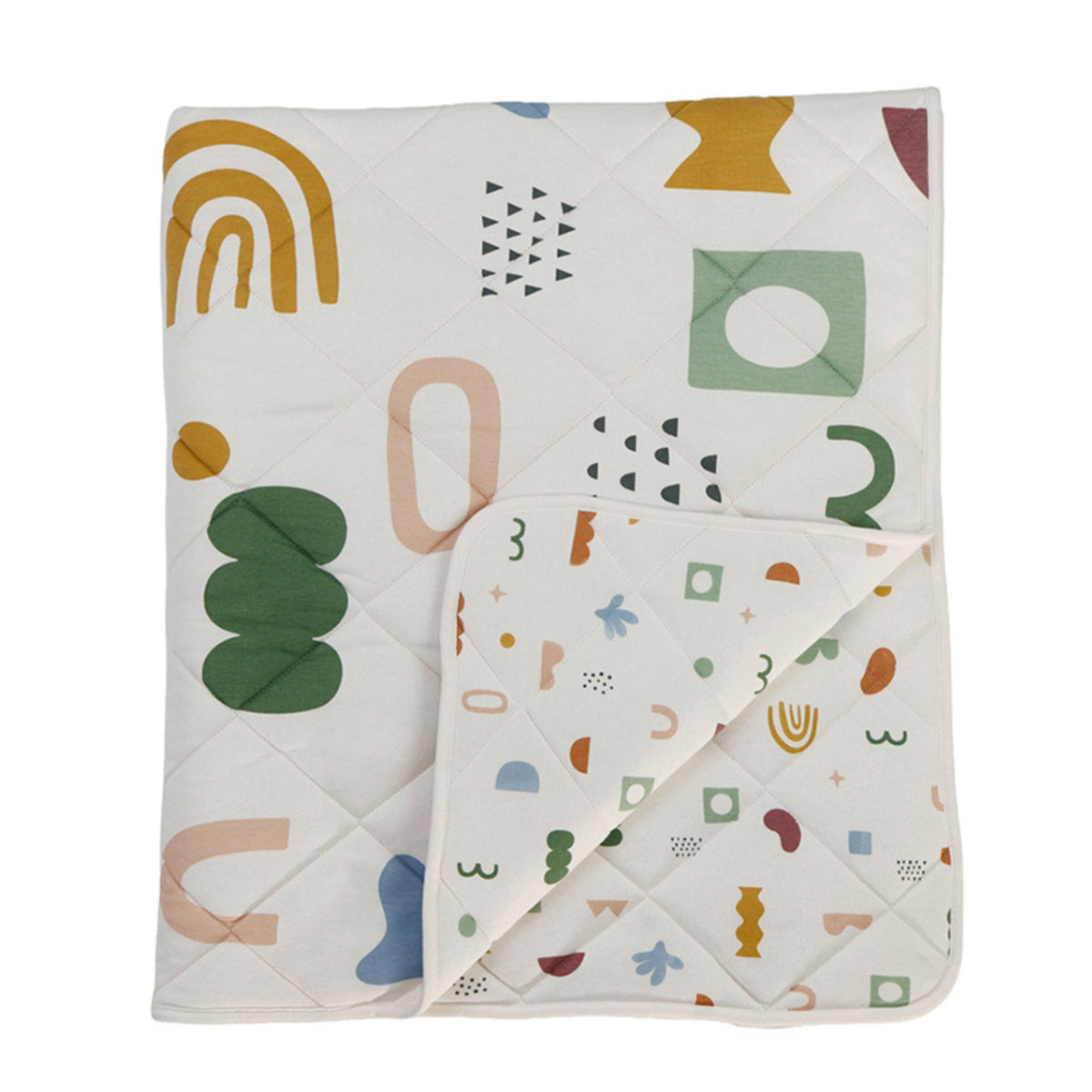 Living Textiles Reversible Quilted Cot Comforter Geo Mod