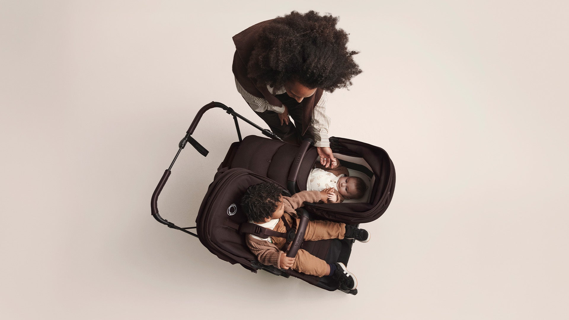 Bugaboo Donkey 6 Double Pram TRAVEL SYSTEM (includes Bugaboo Turtle car seat with base & adaptors)