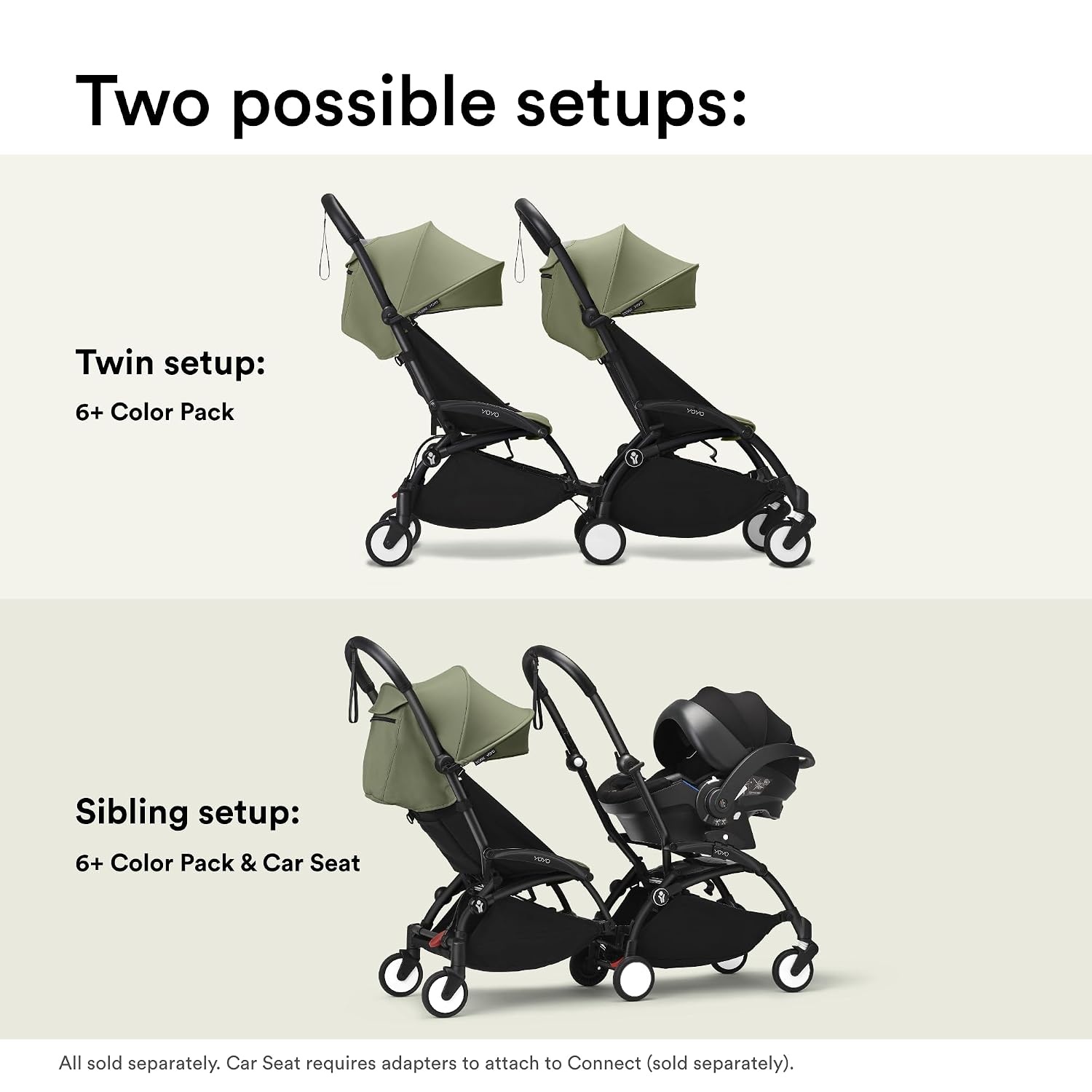 YOYO® Connect Frame Black (requires you to buy the YOYO pram)