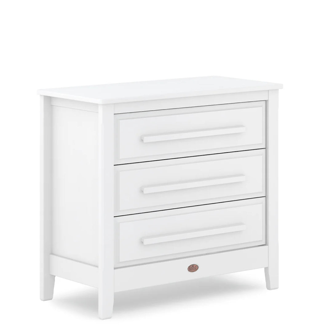 Boori Eton Convertible Plus Cot Bed V26 Barley + Mattress + Linear 3 Drawer Chest