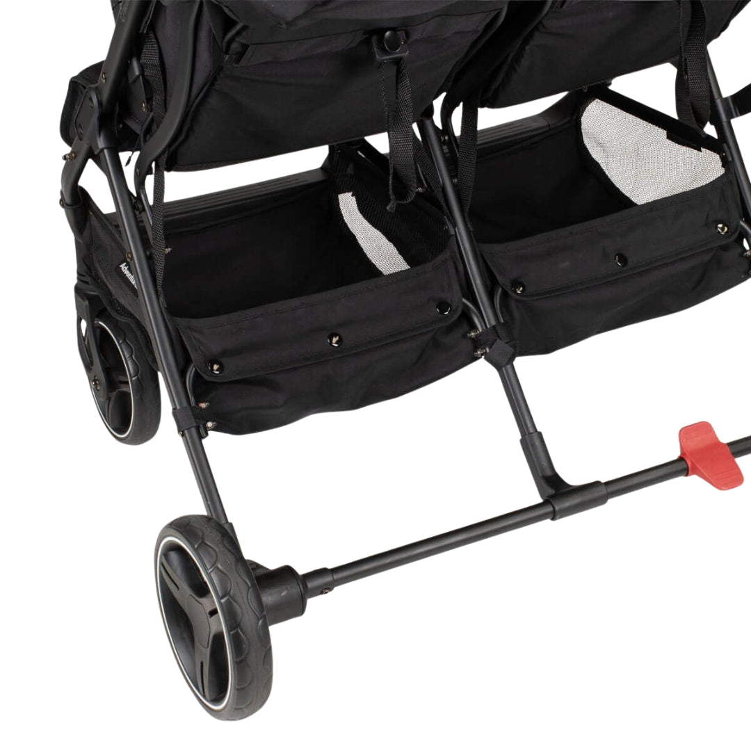 Mother's Choice Adventurer Side-By-Side Double Stroller Black
