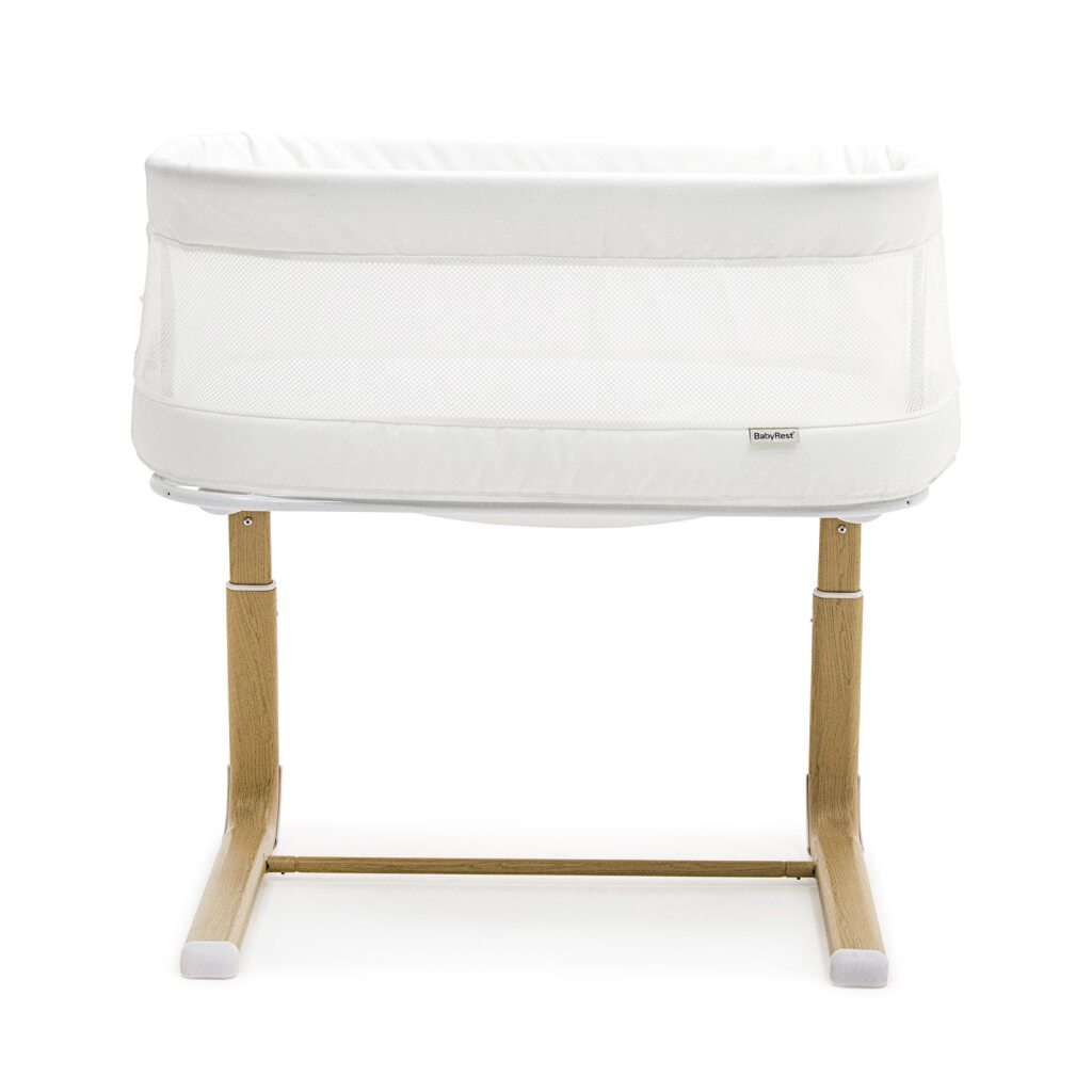 BabyRest Swan Smart Bassinet White/Natural – Baby Kingdom