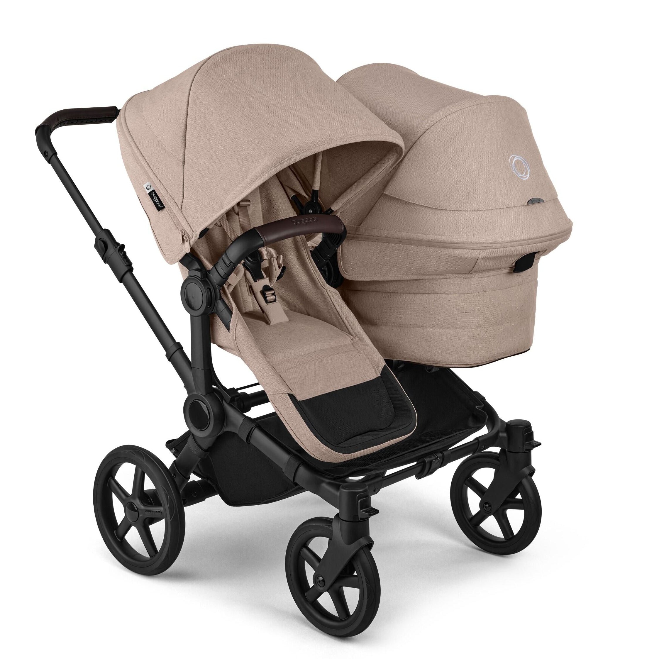 Bugaboo Donkey 6 Double Pram TRAVEL SYSTEM (includes Bugaboo Turtle car seat with base & adaptors)