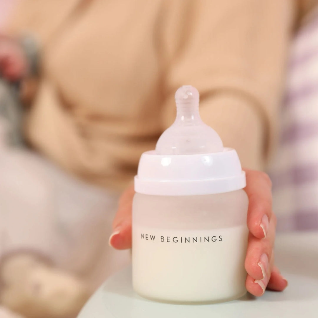 New Beginnings Glass Bottle 120ml Silicone Outer Twin Pack
