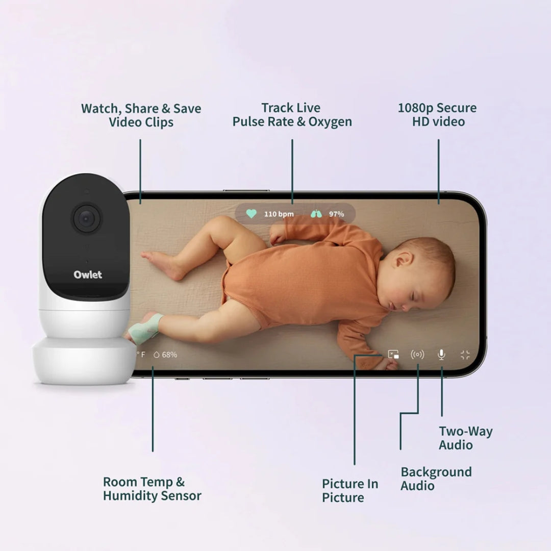 Owlet Dream Sock Smart Baby Monitor + Cam 2 Duo