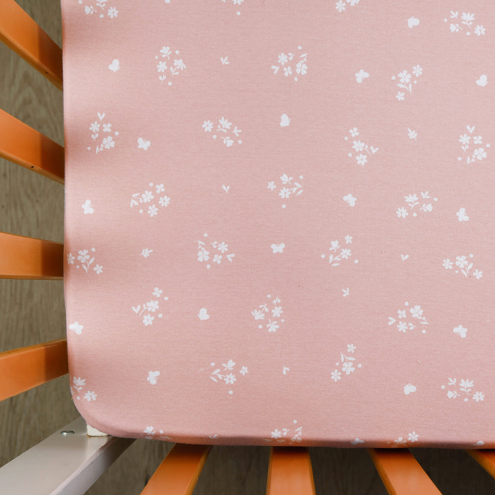 Living Textiles Organic Cotton Jersey Cot Fitted Sheets 2pk Fawn Fables