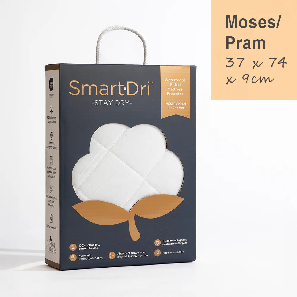 Living Textiles Smart-Dri Waterproof Mattress Protector Moses/Pram