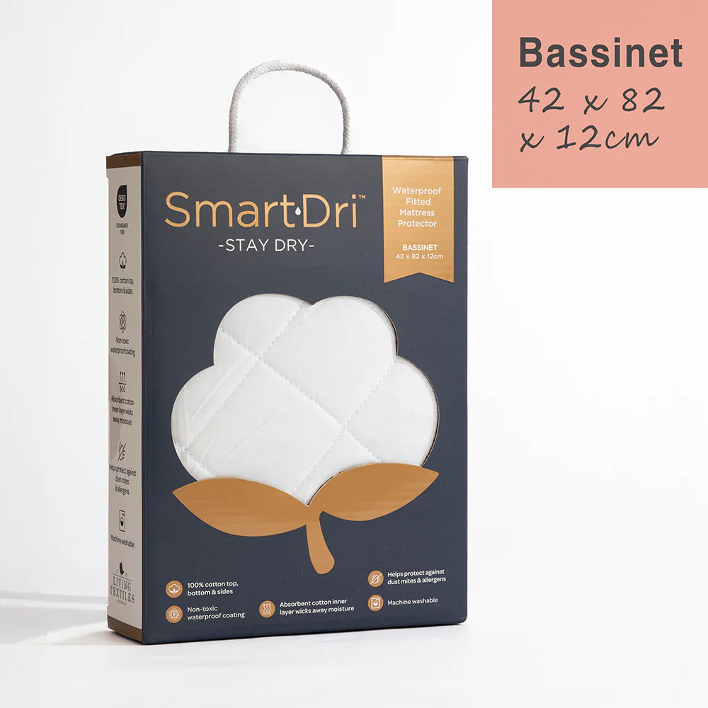 Living Textiles Smart-Dri Waterproof Mattress Protector Bassinet