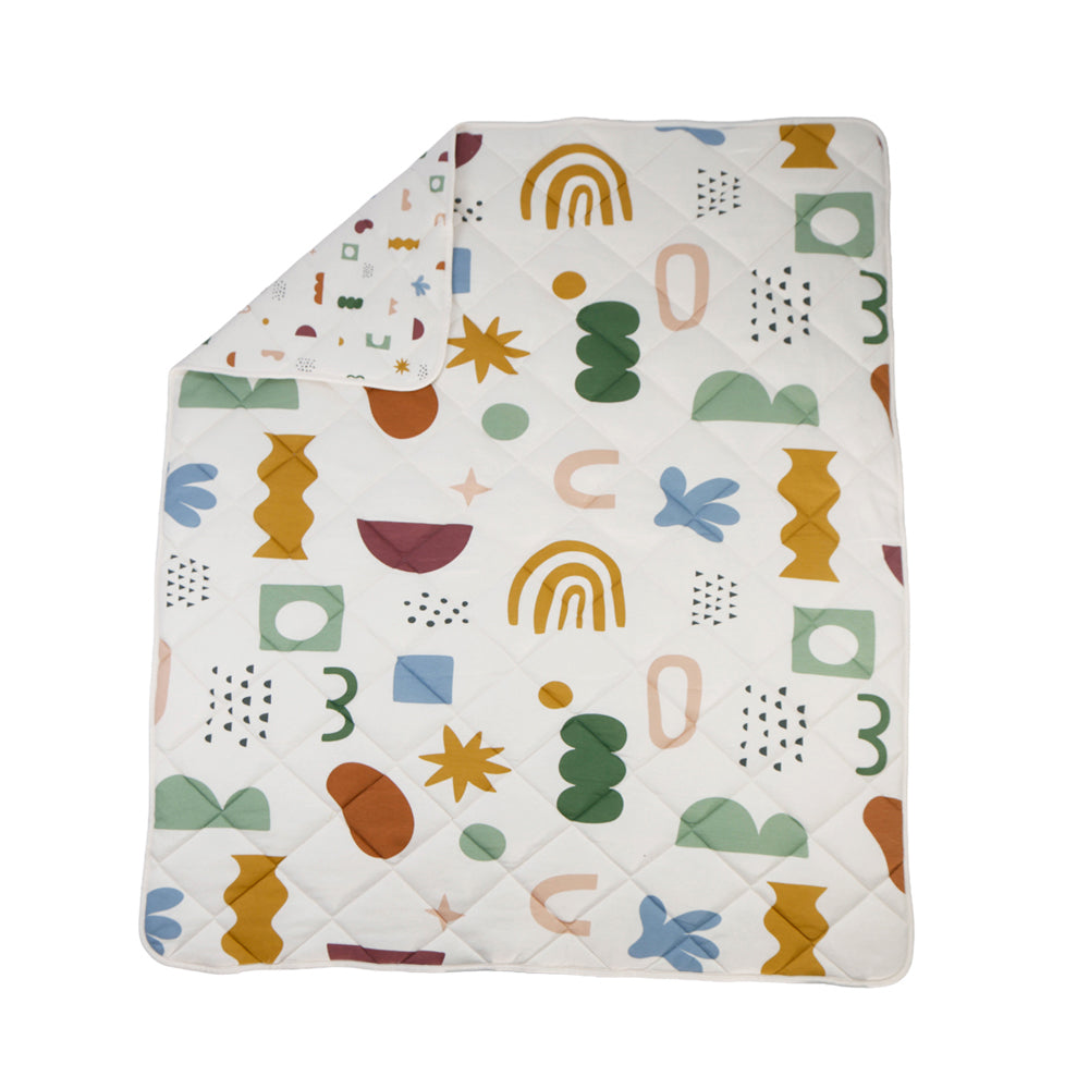 Living Textiles Reversible Quilted Cot Comforter Geo Mod