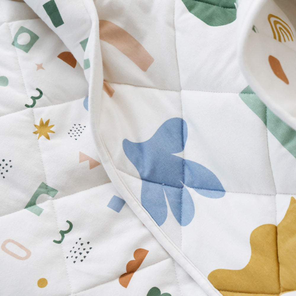 Living Textiles Reversible Quilted Cot Comforter Geo Mod