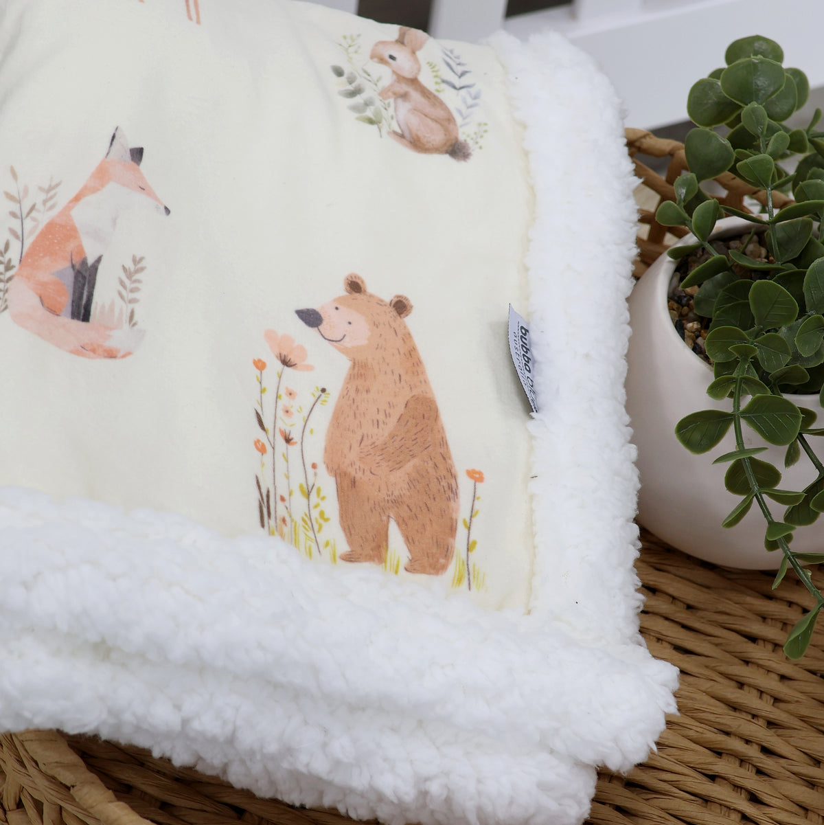 Bubba Blue Enchanted Reversible Fleece Cuddle Blanket