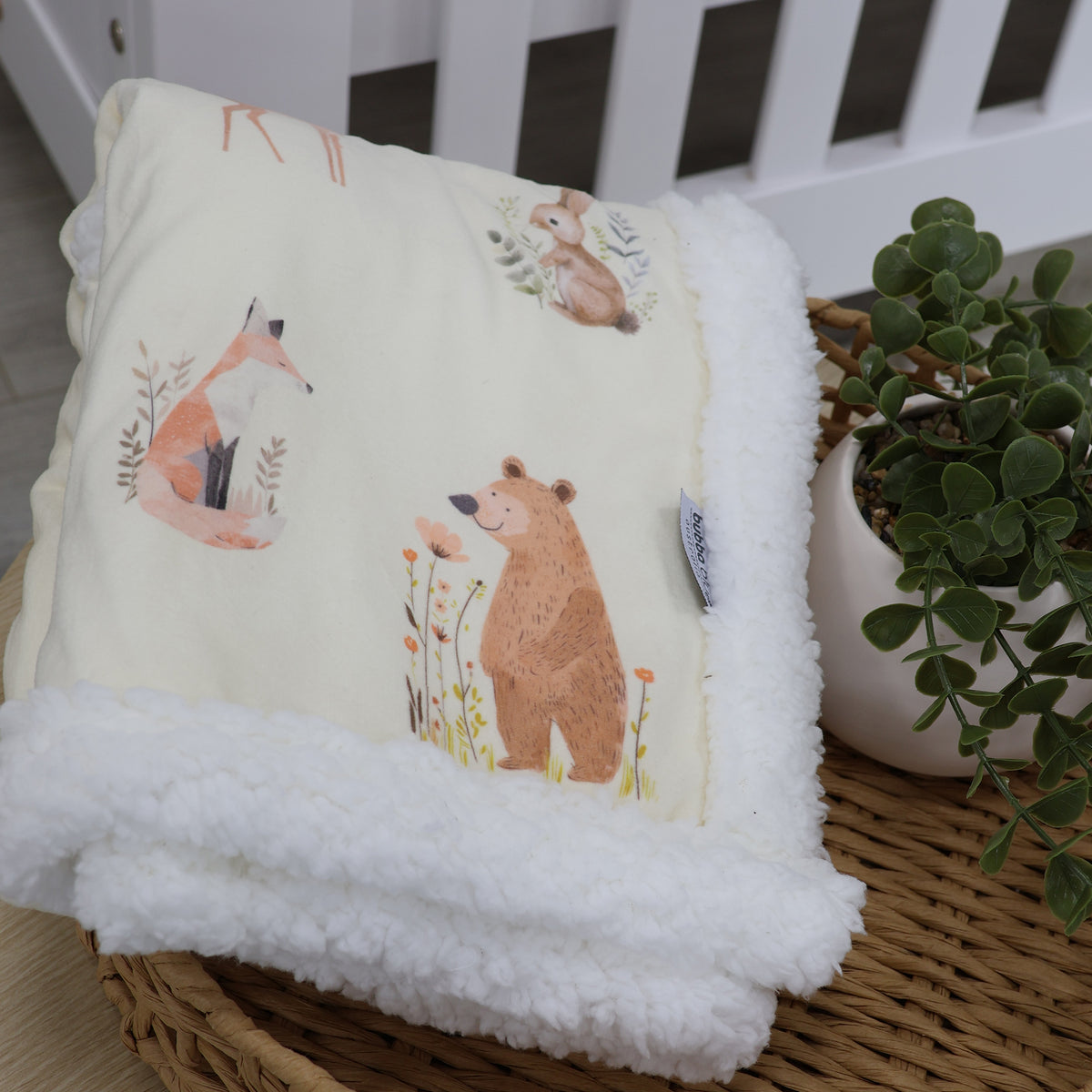Bubba Blue Enchanted Reversible Fleece Cuddle Blanket
