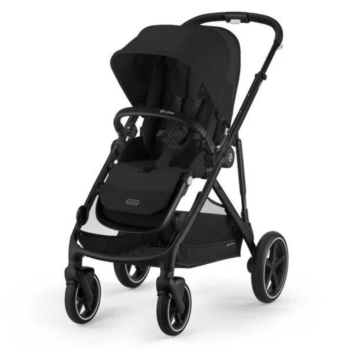 Cybex Gazelle S Pram V26 + Cloud Q Capsule with Base Stardust Black + Adaptors