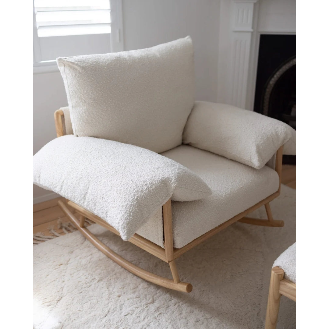 Nuage Interiors Jolie Rocker & Ottoman Cream