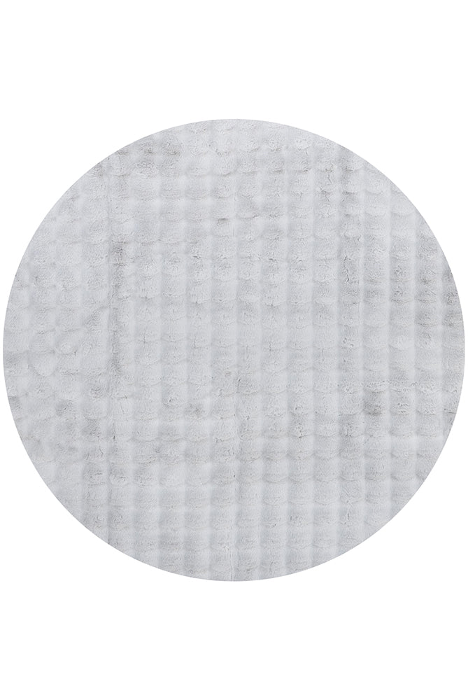 Sybaki Didi Silver Round - Machine Washable Rug