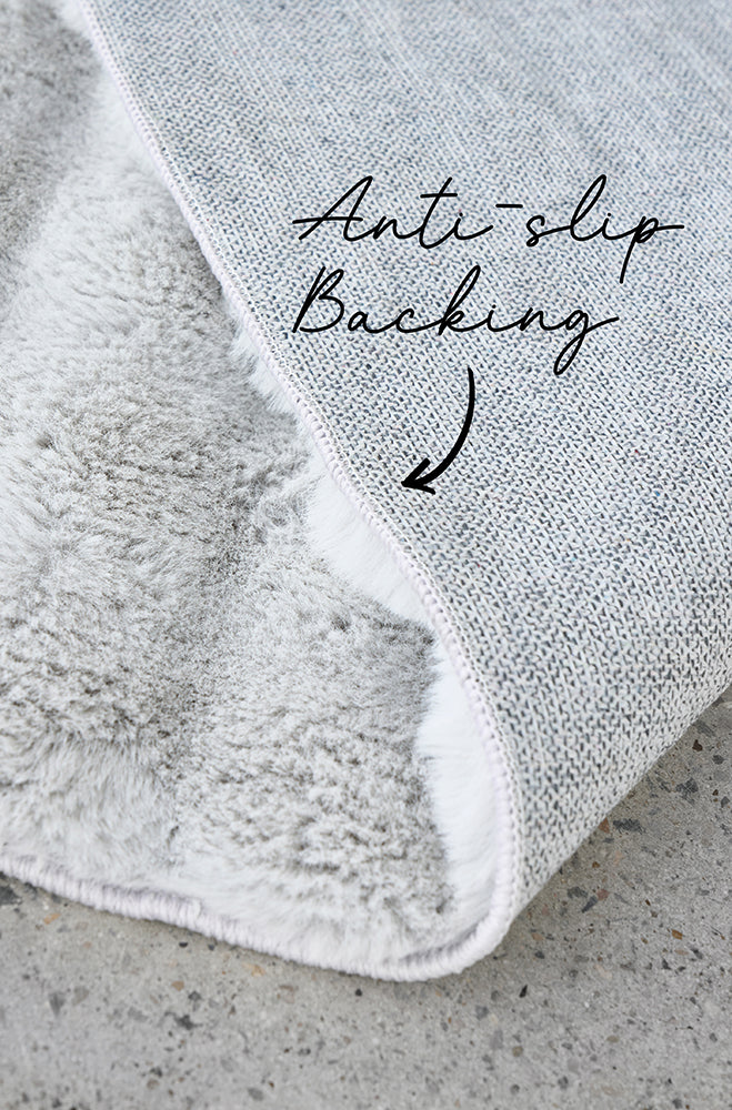 Sybaki Didi Silver Round - Machine Washable Rug