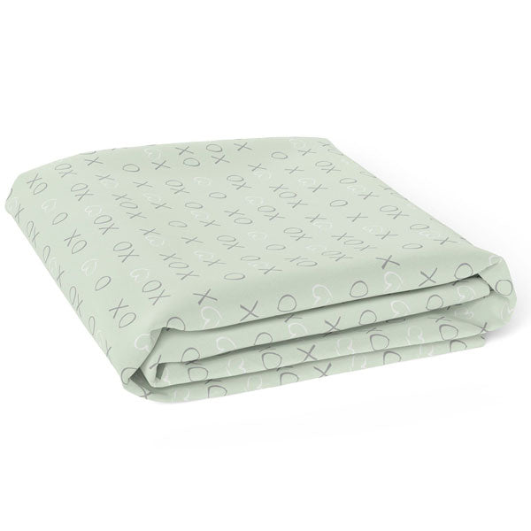 Bubba Blue Mint Meadow Jersey Bassinet Fitted Sheet