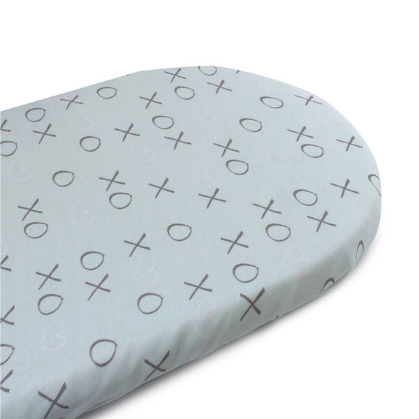 Bubba Blue Mint Meadow Jersey Bassinet Fitted Sheet
