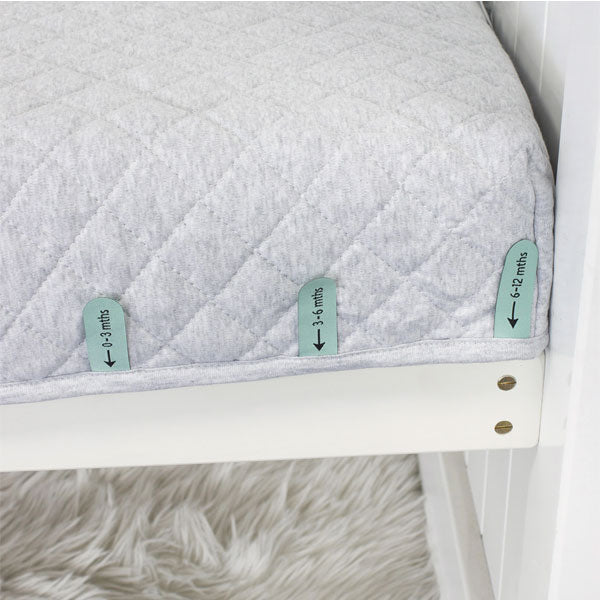 Bubba Blue Air+ Sleep Pouch 2.5Tog Standard Cot White Grey