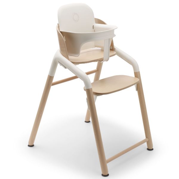 Bugaboo Giraffe High Chair NEUTRAL WOOD/WHITE Complete with Pillow Set