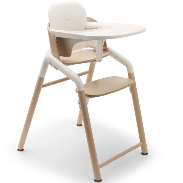 Bugaboo Giraffe High Chair NEUTRAL WOOD/WHITE Complete with Pillow Set