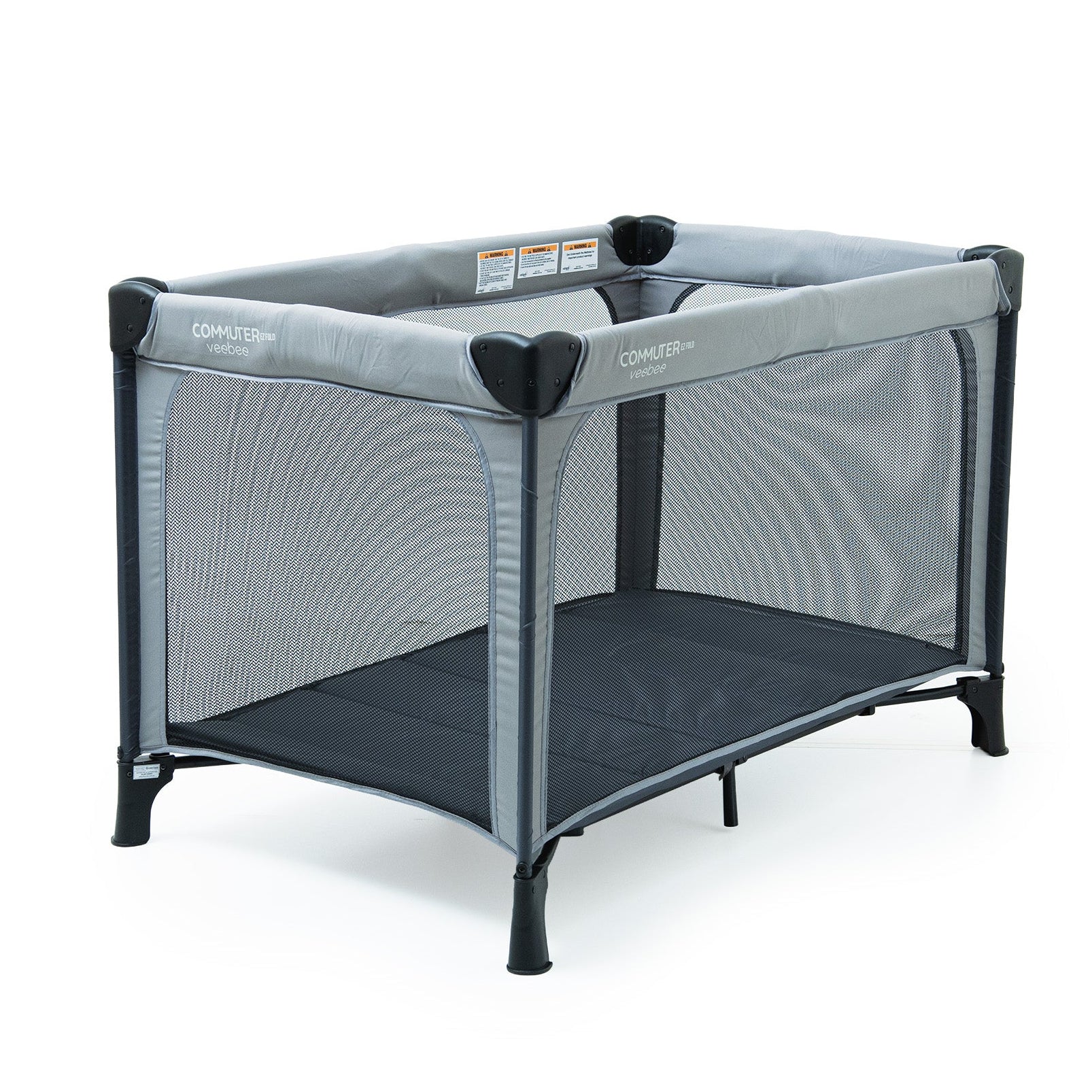 VeeBee EZ Fold Commuter Portacot Grey