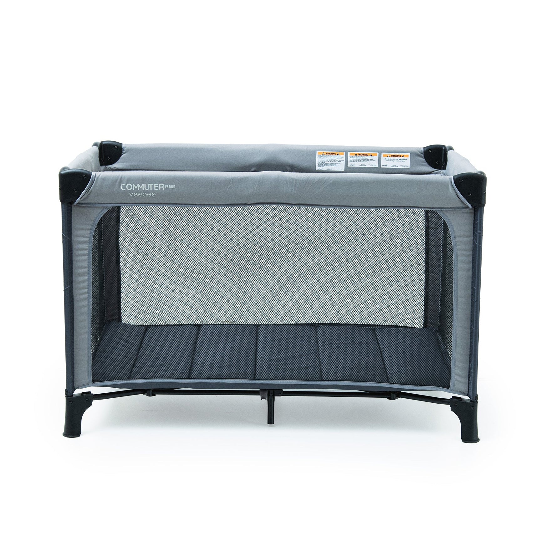 VeeBee EZ Fold Commuter Portacot Grey
