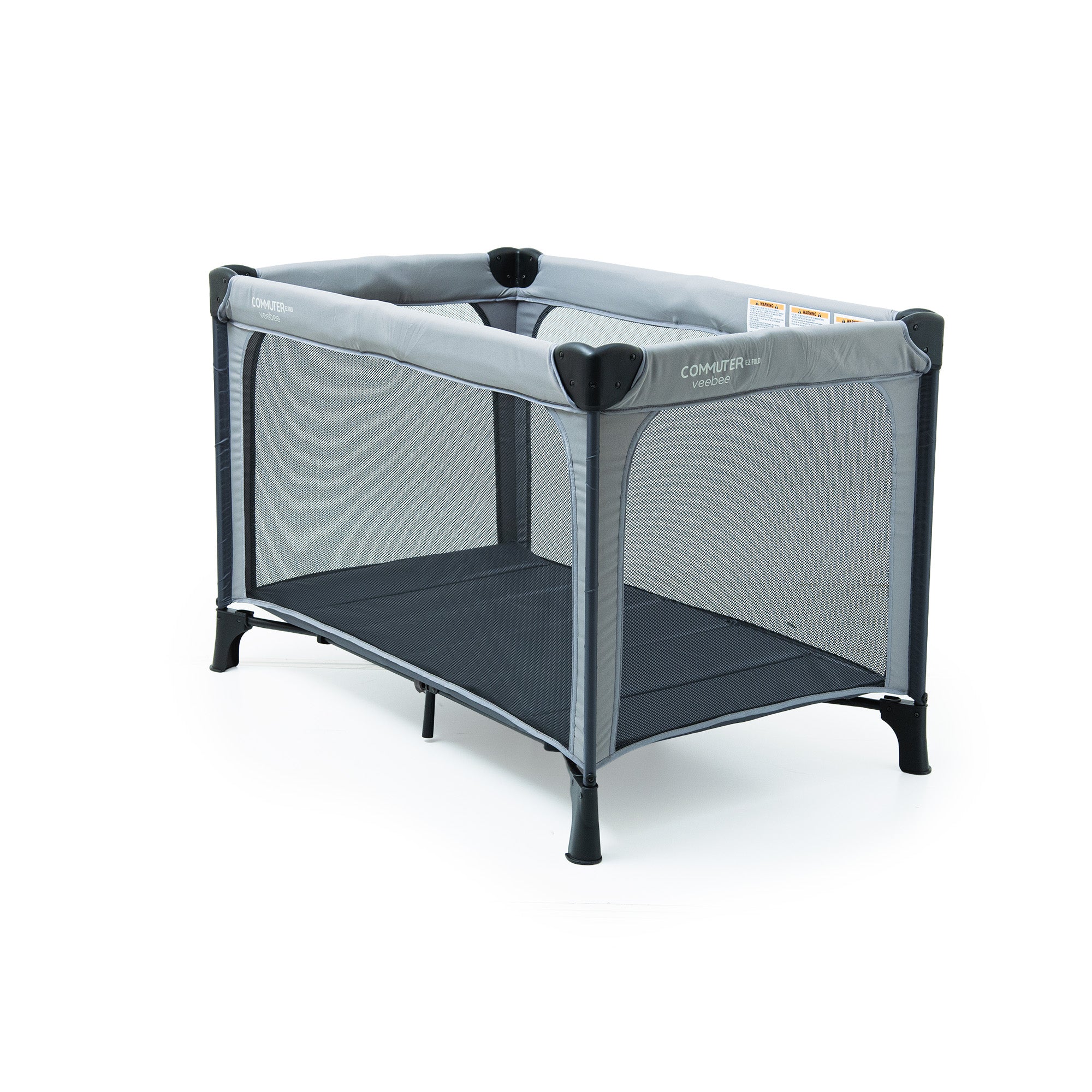 VeeBee EZ Fold Commuter Portacot Grey