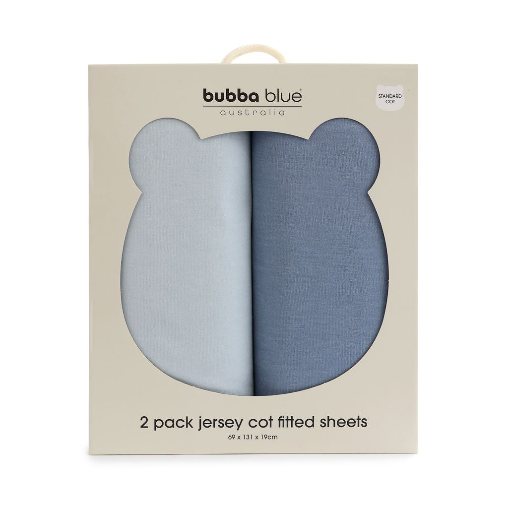 Bubba Blue Sundae Jersey Cot Fitted Sheets 2pk