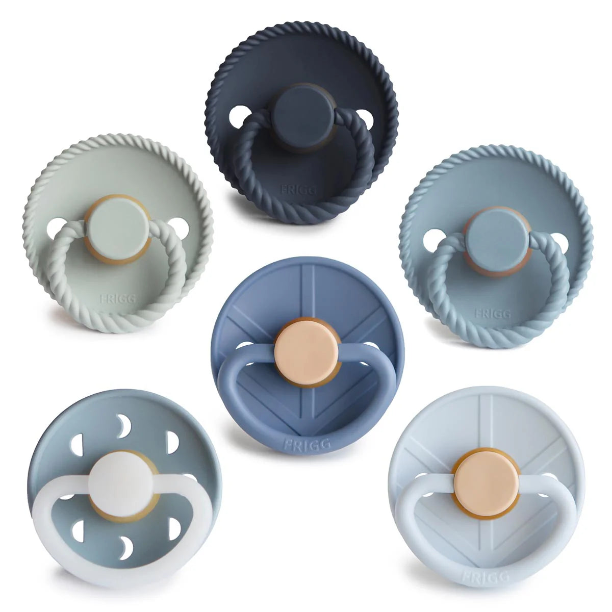 Frigg 6 Pack Latex Pacifiers