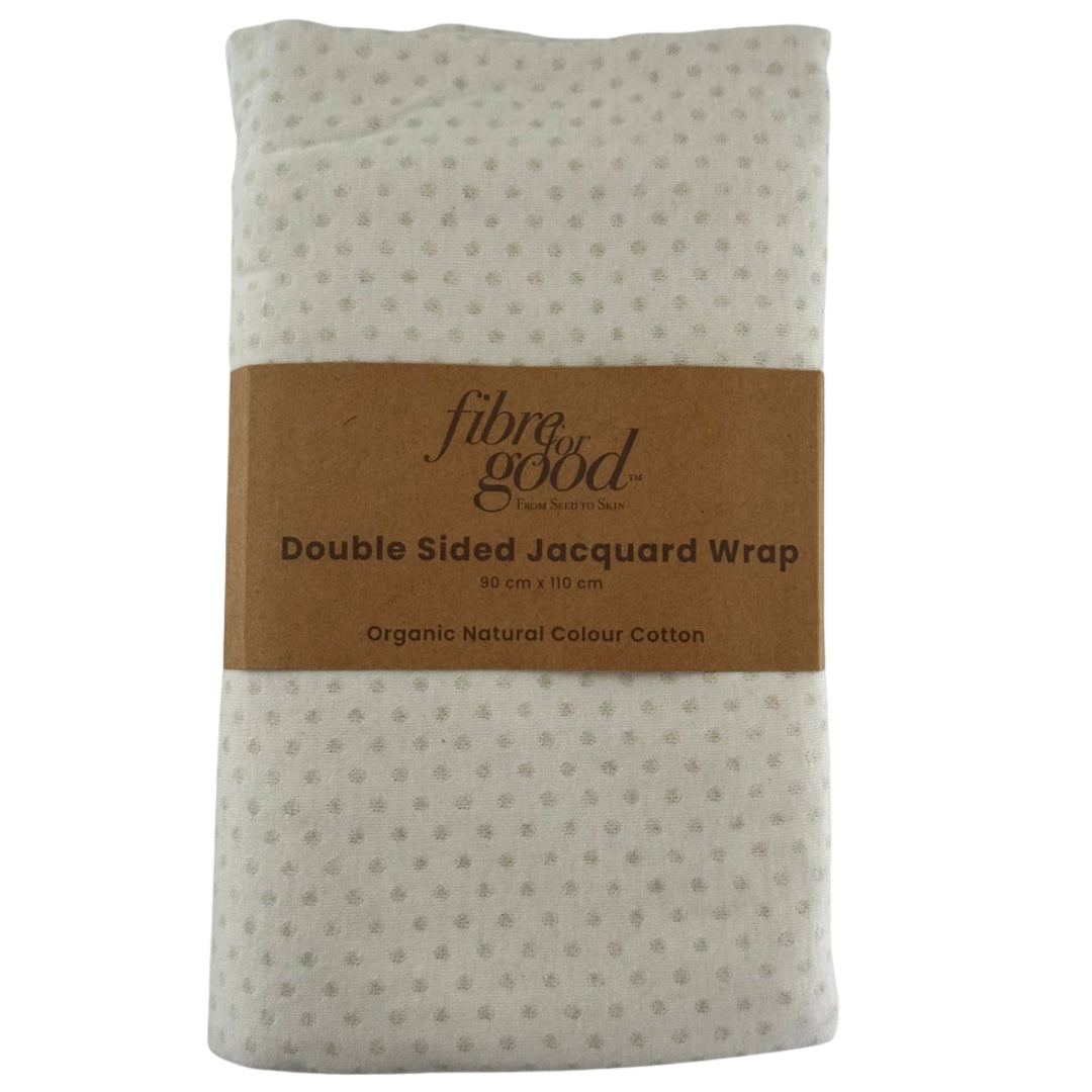 Fibre For Good Undyed Organic Cotton Double Sided Jacquard Wrap