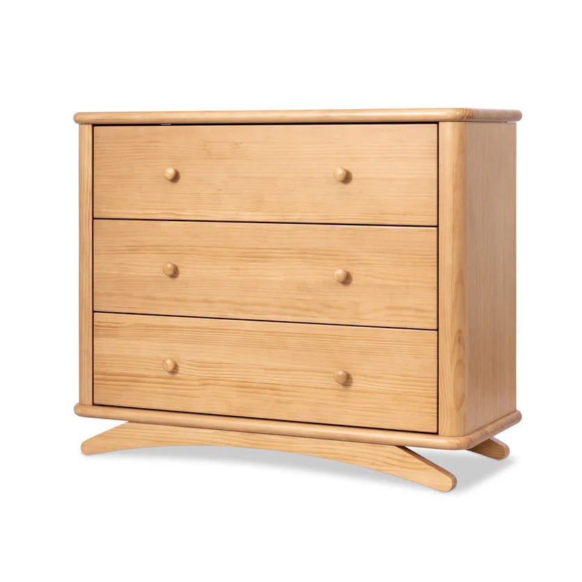Three-drawer wooden dresser